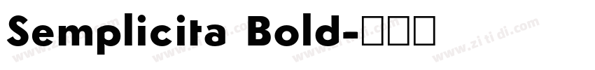 Semplicita Bold字体转换